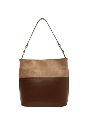Faux Leather Patchwork Shoulder Bag>MICAS Best