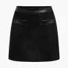Faux Leather Patchwork Skirt>MICAS Online