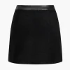 Faux Leather Patchwork Skirt>MICAS Online