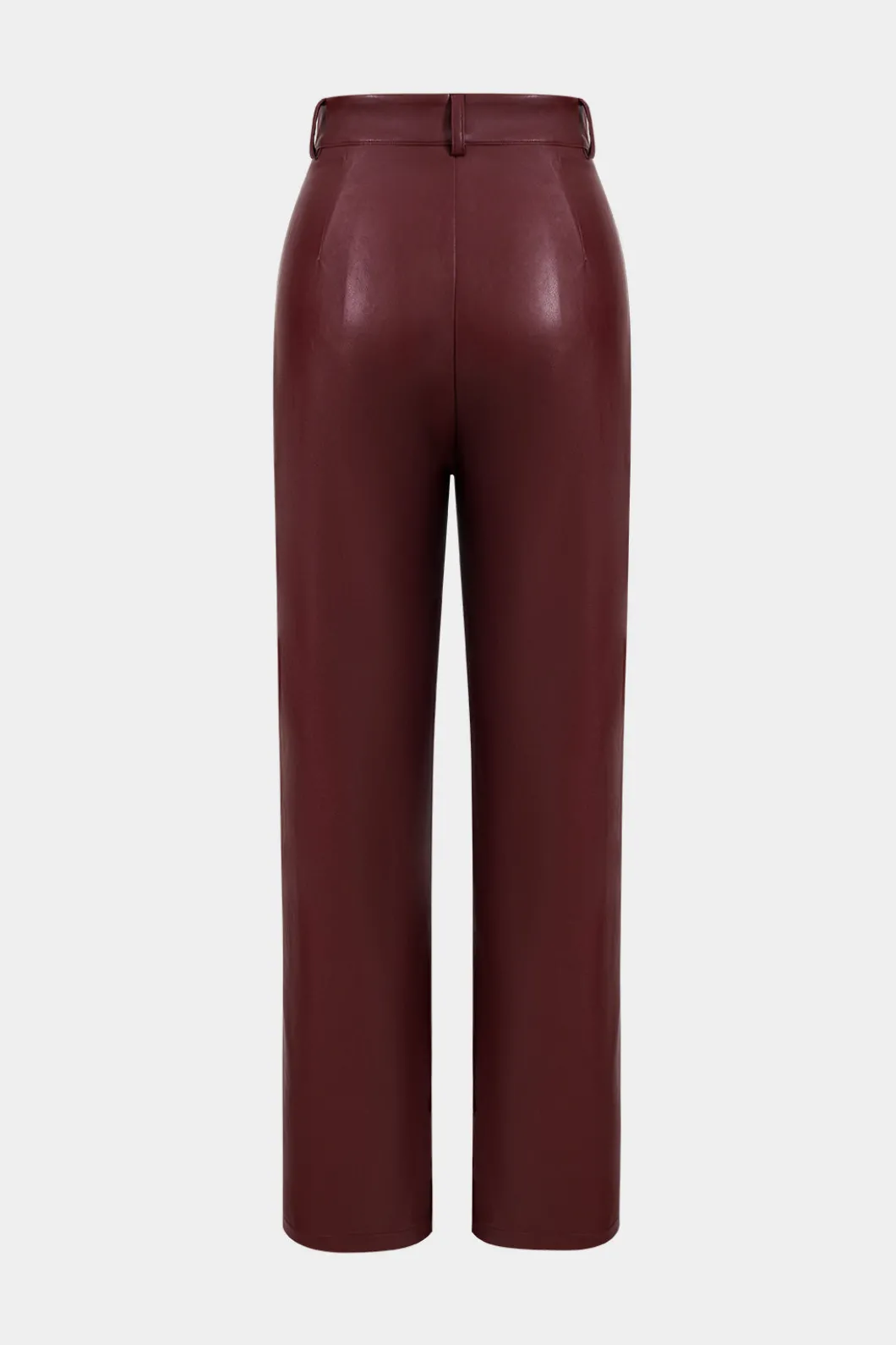 Faux Leather Patchwork Trousers>MICAS Best