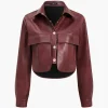Faux Leather Pocket Jacket>MICAS Hot