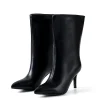 Faux Leather Pointed Toe Ankle Boots>MICAS Hot