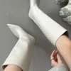 Faux Leather Pointed Toe Thin Heel Knee-High Mid Calf Boots>MICAS Best