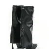 Faux Leather Pointed Toe Knee High Boots>MICAS Hot