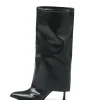 Faux Leather Pointed Toe Knee High Boots>MICAS Hot