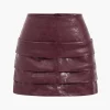 Faux Leather Ruched Detail Skirt>MICAS Discount
