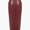 Faux Leather Slit Skirt>MICAS Outlet