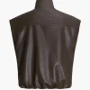 Faux Leather Zipper Detail Pocket Vest>MICAS Outlet