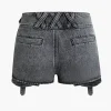 Flap Pocket Cargo Denim Shorts>MICAS Clearance