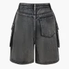 Flap Pocket Cargo Denim Shorts>MICAS Hot