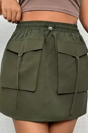 Flap Pocket Cargo Mini Skirt>MICAS Clearance