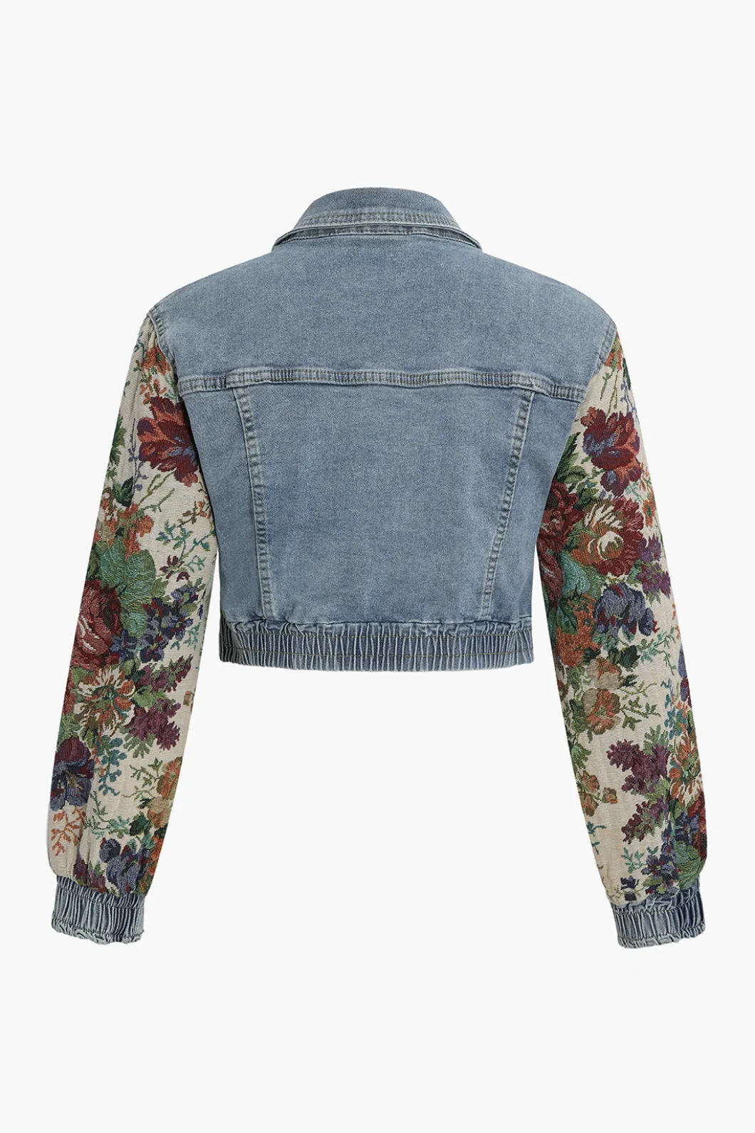 Floral Denim Patchwork Outerwear>MICAS Online