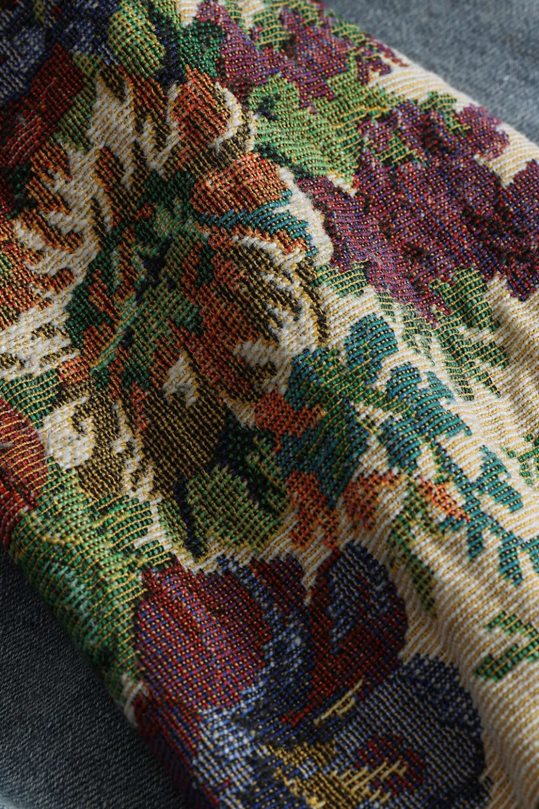 Floral Denim Patchwork Outerwear>MICAS Online