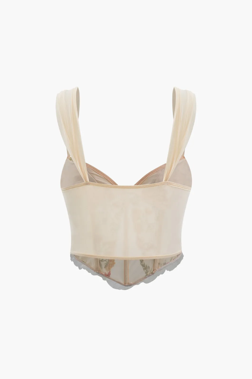 Floral Embroidered Corset Cami Top>MICAS Fashion