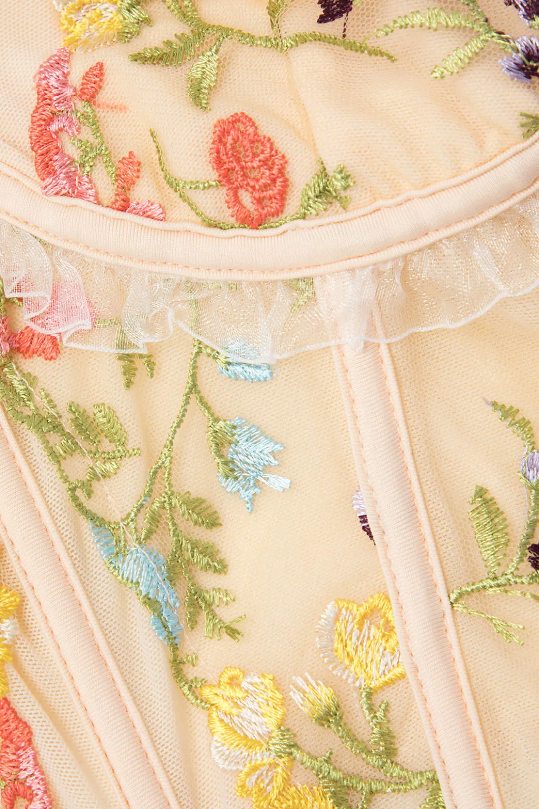 Floral Embroidered Corset Cami Top>MICAS Fashion