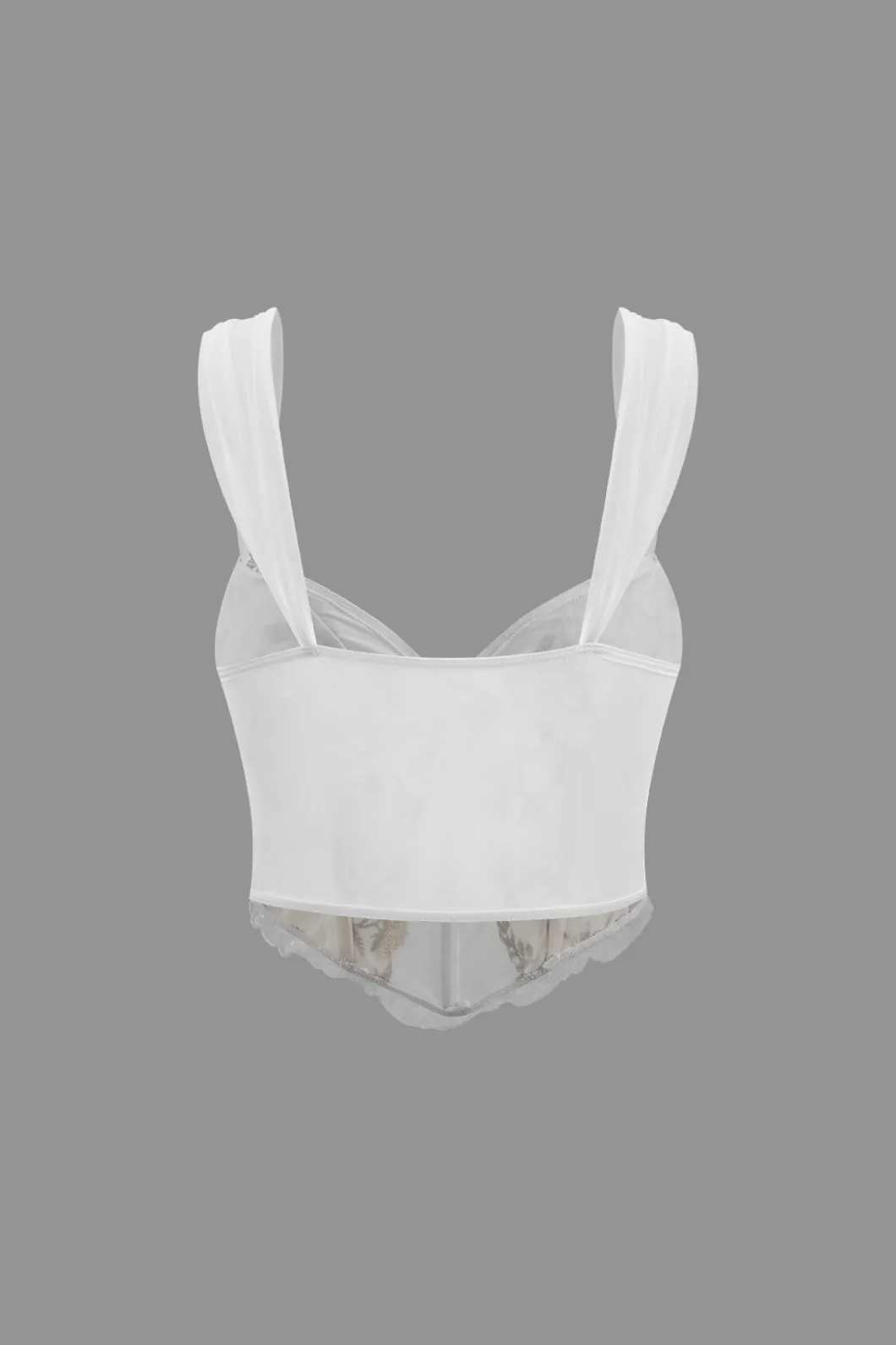 Floral Embroidered Corset Cami Top>MICAS Fashion