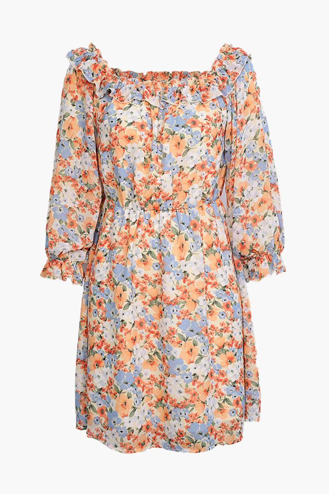 Floral Off The Shoulder Mini Dress>MICAS New