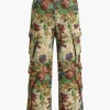 Floral Pattern Pocket Trousers>MICAS Best