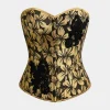 Floral Print Appliques Tube Top>MICAS Sale
