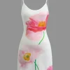 Floral Print Backless Slip Mini Dress>MICAS Online
