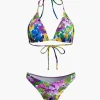Floral Print Bikini Set With Matching Skirt Cover Up And Headscarf>MICAS Sale