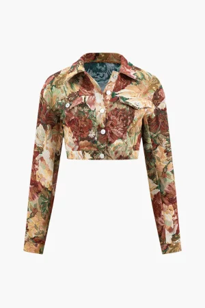 Floral Print Button Jacket>MICAS Sale