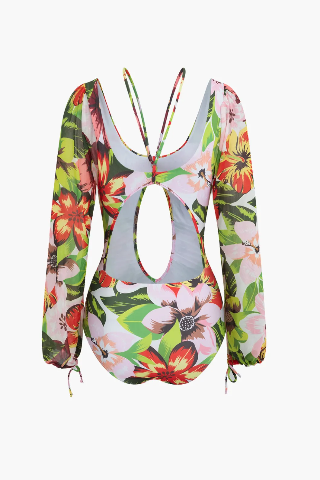 Floral Print Cut Out Tummy Control One-Piece Swimsuit>MICAS Hot