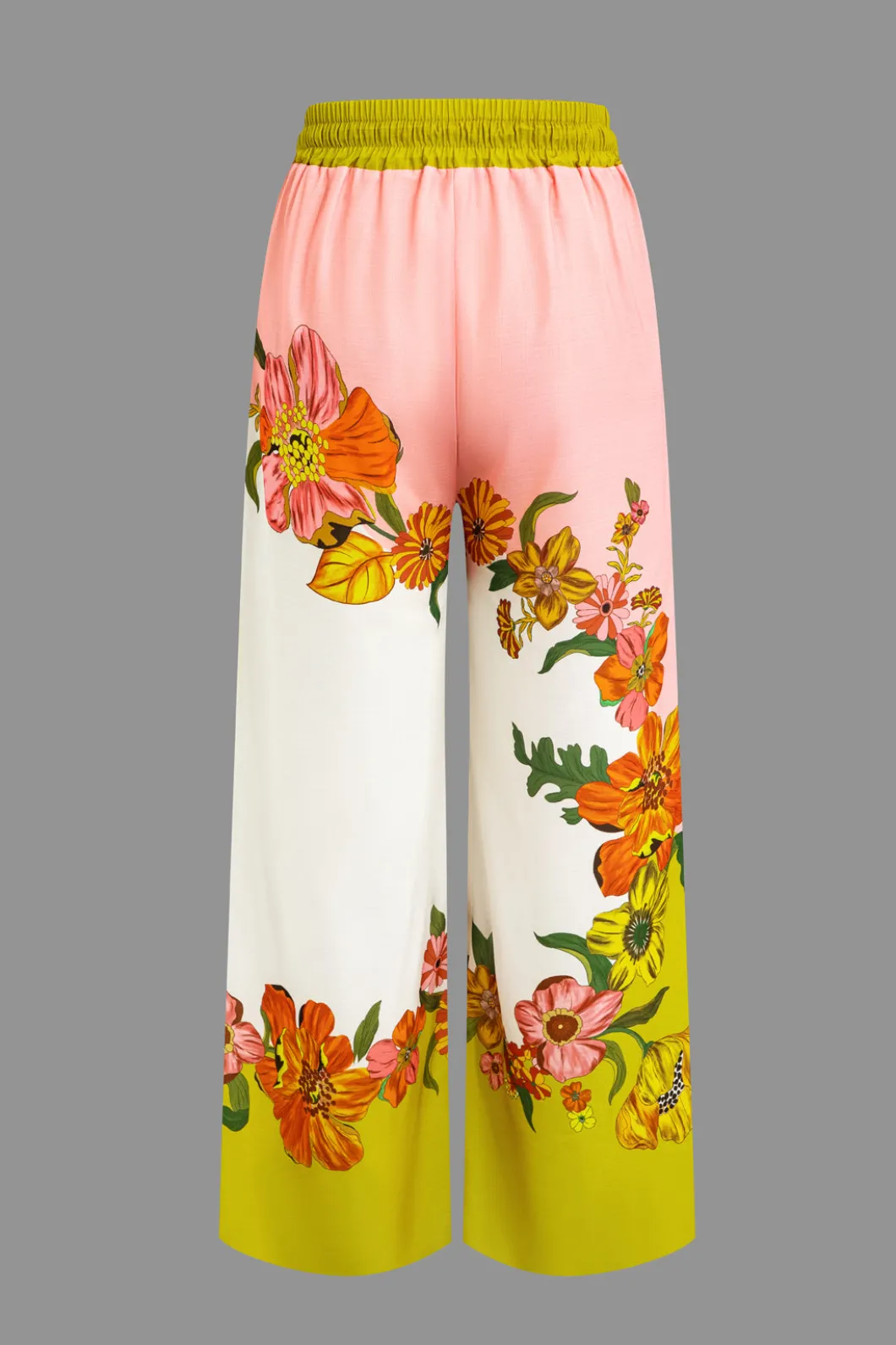 Floral Print Drawstring Wide Leg Pants>MICAS Discount