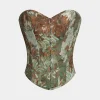 Floral Print Strapless Tie Back Tube Top>MICAS Outlet