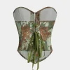 Floral Print Strapless Tie Back Tube Top>MICAS Outlet