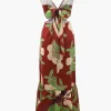 Floral Print Tie Back Ruffle Maxi Dress>MICAS Best