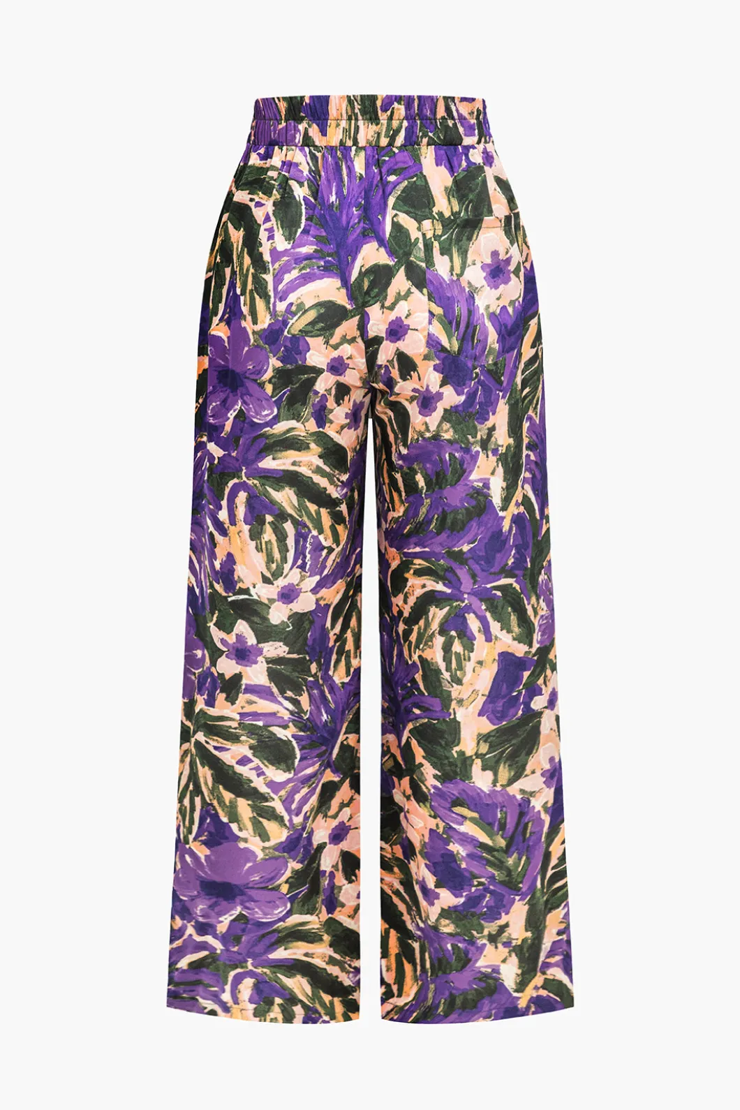 Floral Print Wide-Leg Pants>MICAS Hot