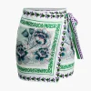 Floral Print Wrap Knot Mini Skirt>MICAS New