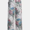 Floral Print Zipper Stand Collar Top And Trousers Set>MICAS Best