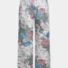 Floral Print Zipper Stand Collar Top And Trousers Set>MICAS Best
