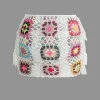 Flower Embroidery Hollow Out Crochet Knit Mini Skirt>MICAS Fashion