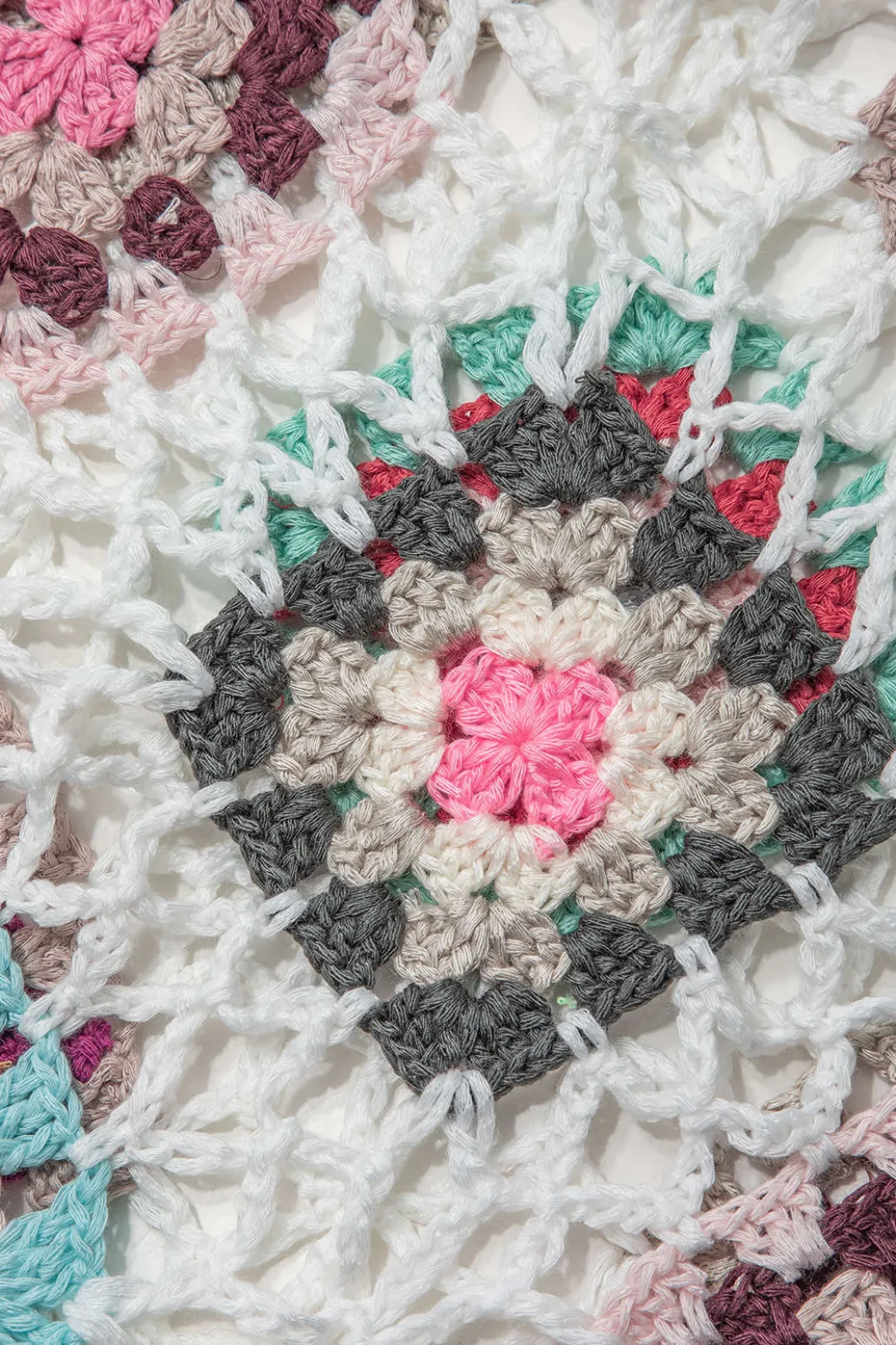 Flower Embroidery Hollow Out Crochet Knit Mini Skirt>MICAS Fashion