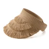 Fringe Brim Straw Visor Hat>MICAS Sale