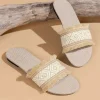Fringed Weave Beach Slides>MICAS Outlet