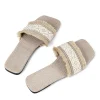 Fringed Weave Beach Slides>MICAS Outlet