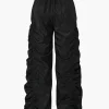 Gathered Drawstring Wide Leg Cargo Pants>MICAS Hot