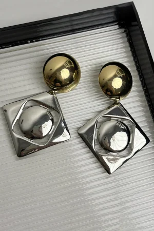 Geometric Design Earrings>MICAS New