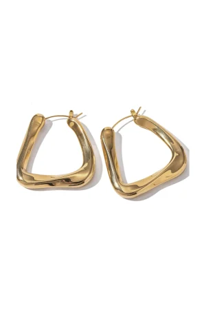 Geometric Design Hoop Earrings>MICAS Fashion