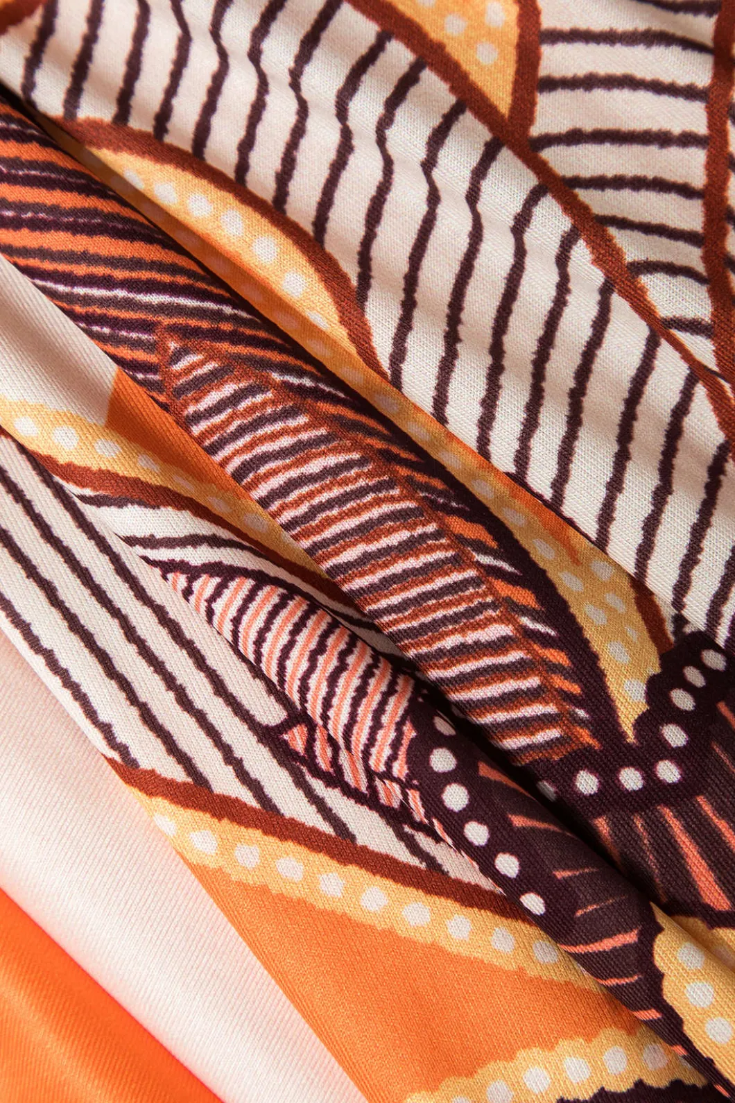 Geometric Print V-Neck Maxi Dress>MICAS Clearance