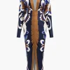 Geometric Print V-Neck Maxi Dress>MICAS Clearance
