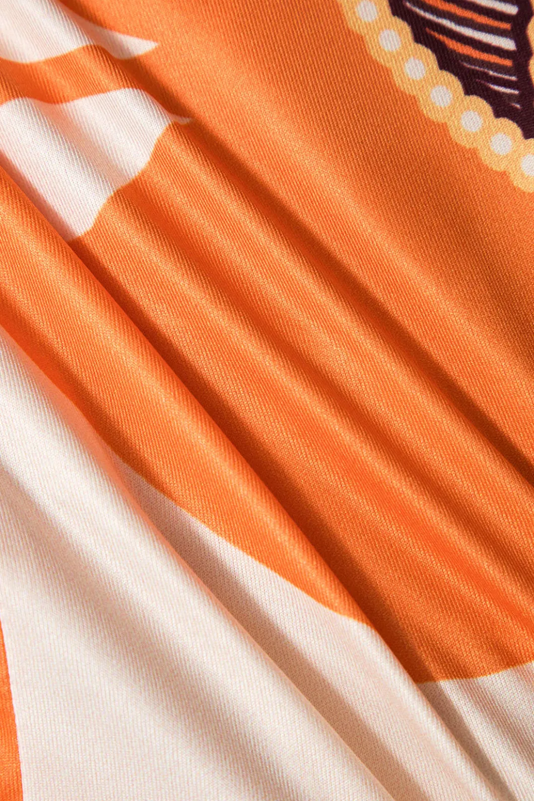 Geometric Print V-Neck Maxi Dress>MICAS Clearance