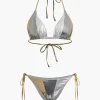 Glimmering Metallic Bikini Set>MICAS Best