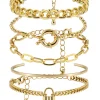 Layered Chain Bracelet Set>MICAS Fashion