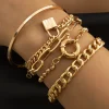 Layered Chain Bracelet Set>MICAS Fashion