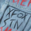 Graffiti Flap Pocket Denim Mini Skirt>MICAS Discount